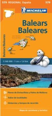 Balearic Islands of Spain Map 579 by Michelin