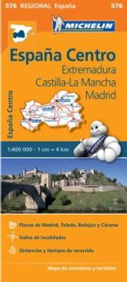 Spain Central Extremadura Map 576 by Michelin