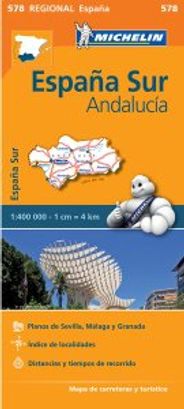 Spain South Andalucia Map 578 by Michelin