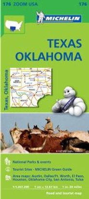 Texas & Oklahoma Regional Map by Michelin - TX, OK