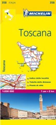 Tuscany Toscana Italy Travel Map 358 by Michelin
