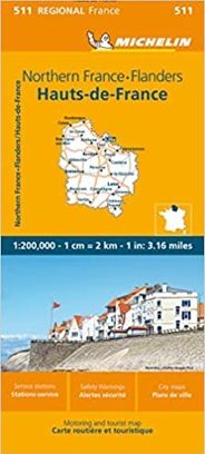 Northern France Flanders Regional Map 511 Michelin