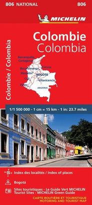 Colombia Travel Map 806 by Michelin