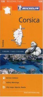Corsica Island Regional Map 528 by Michelin