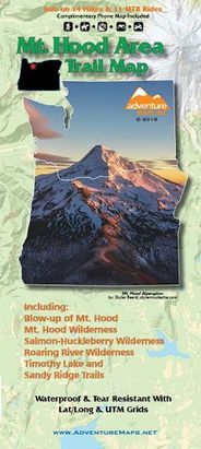 Mt Hood Area Hiking Map by Adventure Maps