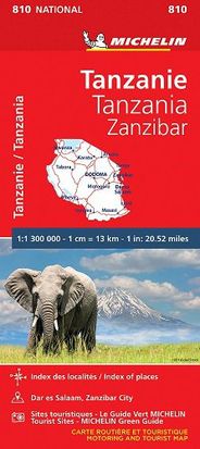 Tanzania and Zanzibar Map 810 by Michelin