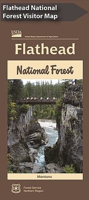 Flathead Montana Folded National Forest Service Map