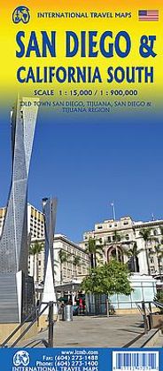 San Diego & Southern California Travel Map by ITM
