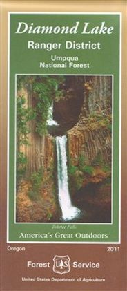 Diamond Lake National Forest Service Map Umpqua Ranger District