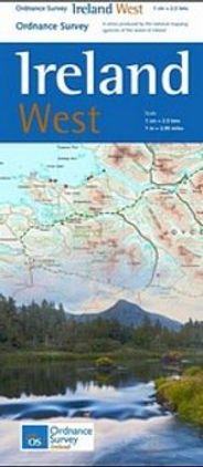 Ireland West Folded Road Map by Ordnance Survey