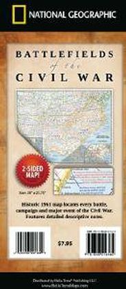 Civil War Historic National Geographic Poster Wall Map