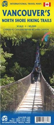 Vancouver Northshore Travel Road Map Hiking Topo ITMB