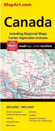 Canada Paper Folded Road Map Mapart