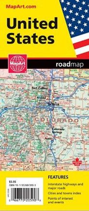 United States Road Map Folded Detail Mapart