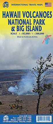 Hawaii Big Island & Volcanoes National Park Travel Map - Cover