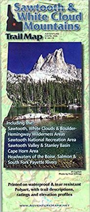 Sawtooth & White Cloud Trail Map by Adventure Maps