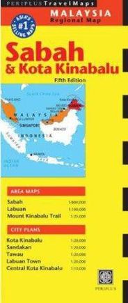 Sabah and Kota Kinabalu Folded Travel and Reference Map by Periplus Maps
