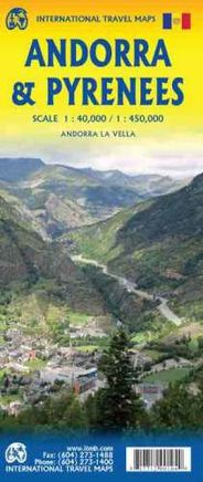 Andorra & Pyrenees Travel Map by ITMB