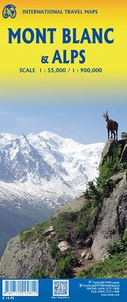 Alps & Mt Blanc Travel Map by ITMB