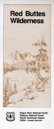 Red Buttes Wilderness Oregon Folded Topographic Map