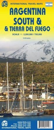 Southern Argentina & Tierra del Fuego Travel Map by ITMB