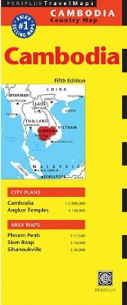 Cambodia Folded Travel and Reference Map by Periplus Maps