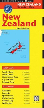 New Zealand Folded Travel and Reference Map by Periplus Maps