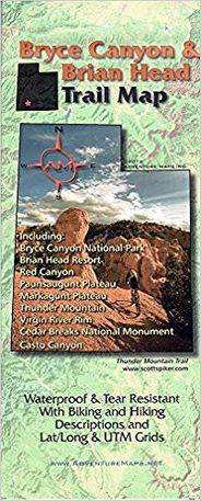 Bryce Canyon Brian Head Hiking Map l Adventure Maps