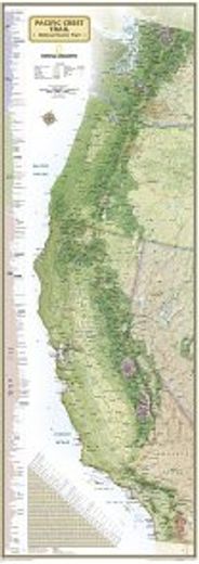Pacific Crest Trail Wall Map National Geographic Poster