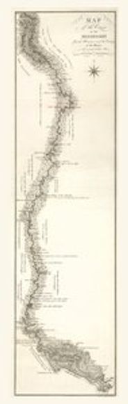 Mississippi River 1826 Antique Map Replica