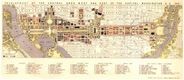 Washington DC Area Historic Birdseye View Wall Map 1940s with Building Index