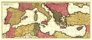 Mediterranean Sea 1695 Antique Map Replica