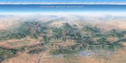 Colorado Rockies Panorama Map