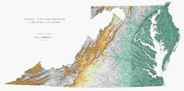 Virginia Delaware Maryland Wall Map with Shaded Relief by Raven Maps