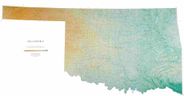 Oklahoma State Wall Map with Shaded Terrain Relief by Raven Maps