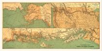 Alaska Inside Passage 1891 Antique Map Replica