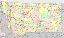 Montana County Zipcode Wall Map Poster Kroll