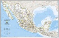 Mexico Wall Map Classic Blue Poster National Geographic