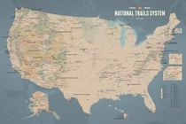 US National Trails Wall Map Best Ever Poster