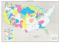 Indian Lands Judicial USGS Large Wall Map