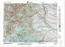 Yakima Area Raised Relief Map 3D