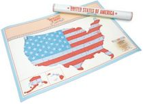 United States Scratch Map Wall Poster