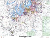 Puget Sound South ZIP Code Main Arterial Reference Map