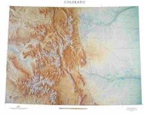 Colorado State Wall Map with Shaded Relief by Raven Maps