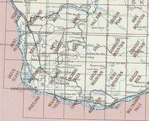 Vancouver Washington Area Index Map for USGS 1 to 24K Scale Topographic Trail Maps