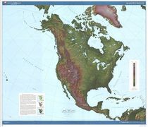 North America Shaded Relief Wall Map USGS