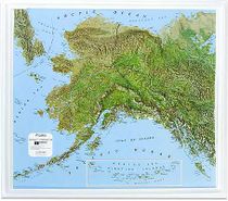 Alaska 3D Raised Relief Map