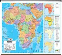 Africa Political Classroom Style Pull Down Wall Maps