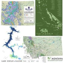 Mitchell Geography Wall Map Posters US Western States