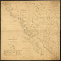 Baja California Mexico 1823 Antique Map Replica